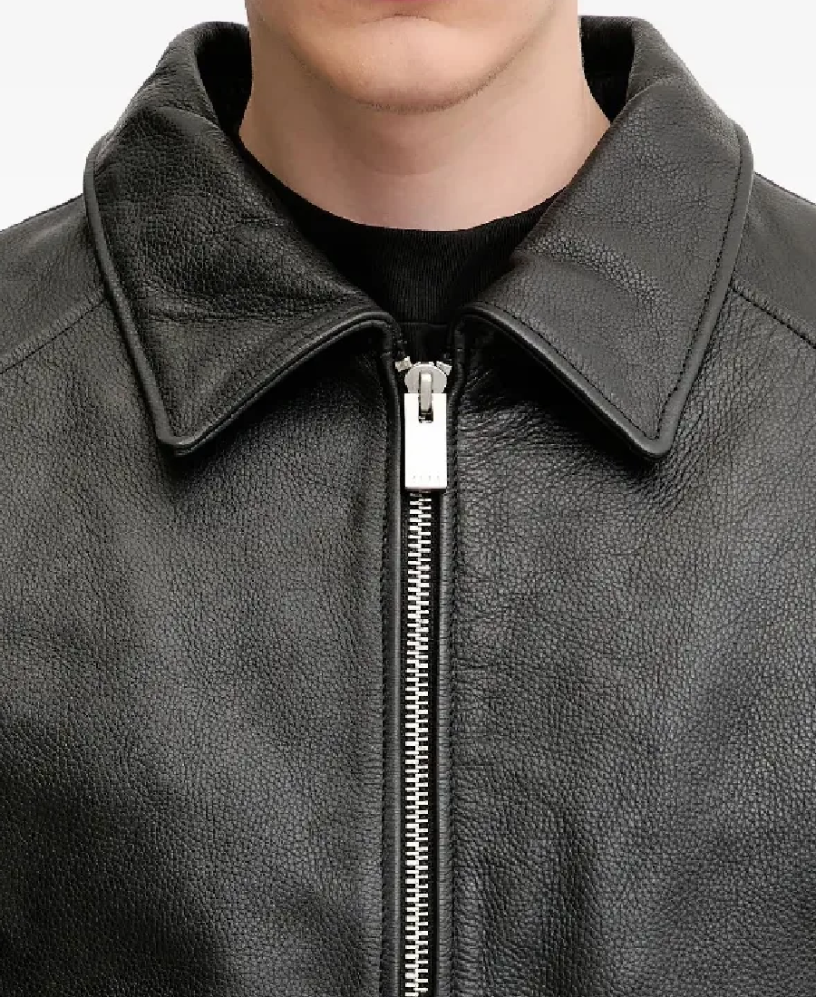 Men'S Leather Bomber Jacket 3 Men'S Leather Bomber Jacket - Image 3