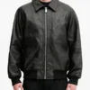 Men's Leather Bomber Jacket