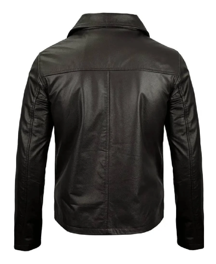Alternative view of Mens Black Cowhide Leather Jacket
