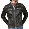 Vintage Black Hamilton Lambskin Leather Jacket