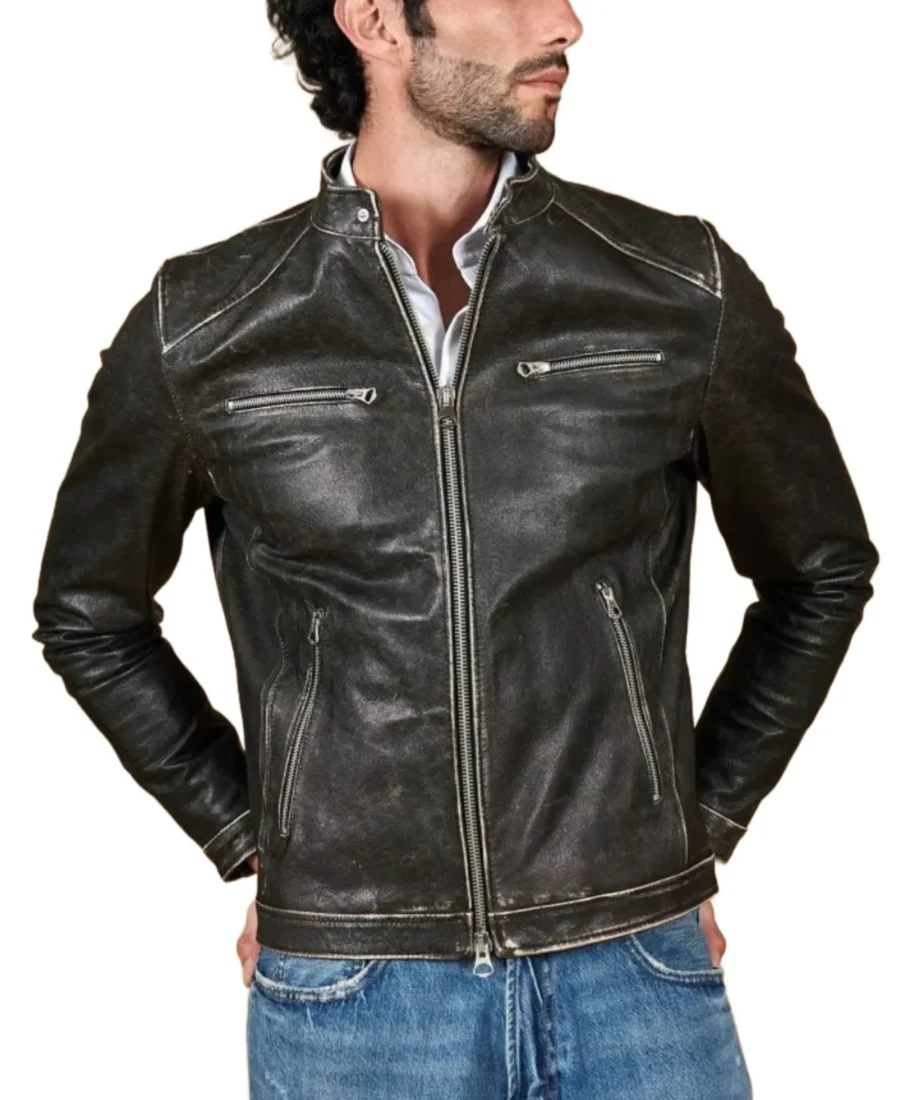 Vintage Black Hamilton Lambskin Leather Jacket